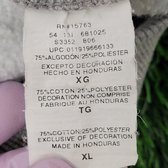 Champion Blank Sweatshirt XL 25x26 Gray Cropped Baggy Boxy - Picture 6 of 14